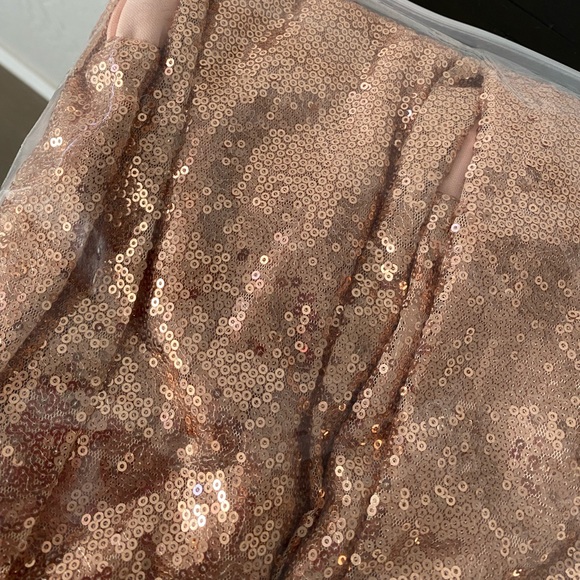 TWO LEFT! Rose Gold Sequin Pants - Picture 9 of 9